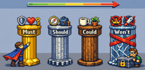 Columnas con el significado de las siglas de MoSCoW